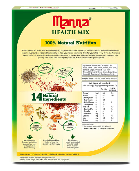 Manna Health Mix - 1.25kg | Multigrain Health Drink |100% Natural Nutrition | Sathu Maavu | Porridge Mix