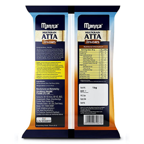 Multigrain Atta with 35% Oats I Diabetic friendly I Helps Reduce cholesterol - 1kg