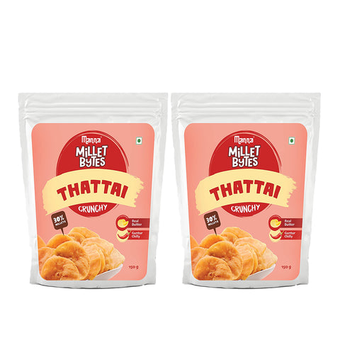 Millet Bytes - Thattai | Snacks | Pack of 2 | 300grams