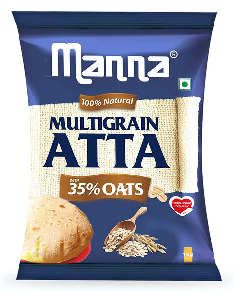 Multigrain Atta with 35% Oats I Diabetic friendly I Helps Reduce cholesterol - 5 kg (Pack of 5)