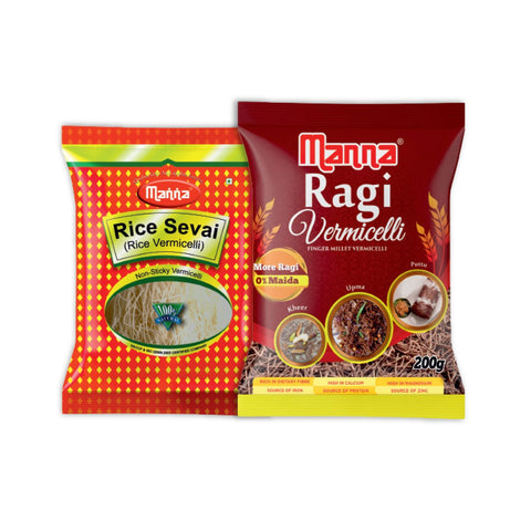 Healthy Noodles Combo - Rice Sevai 1kg + Ragi vermicelli 900g