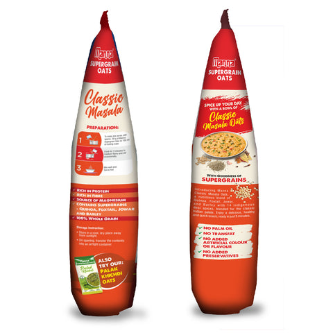 Millet Bytes Sour Cream & Onion 175g Pack of 5 and Masala Oats Classic 450g Combo