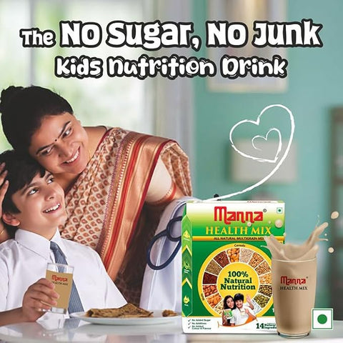Manna Health Mix 600g and Manna Jaggery Powder 350g Combo Pack | 100% Natural, Zero Added Sugar, No Preservatives, No Chemicals