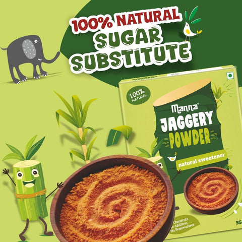 Manna Health Mix 600g and Manna Jaggery Powder 350g Combo Pack | 100% Natural, Zero Added Sugar, No Preservatives, No Chemicals