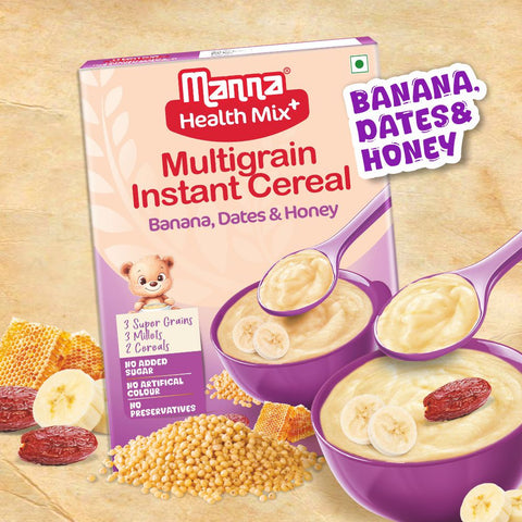 Health Mix Instant Baby Cereal Banana Date Powder and Honey 200g