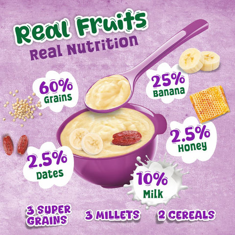 Health Mix Instant Baby Cereal Banana Date Powder and Honey 200g