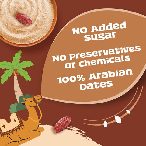 Manna Date Powder Natural Sweetner for Kids | 100% Arabian Dates | No Added Sugar, Preservatives or Chemicals