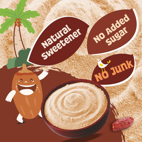 Manna Date Powder Natural Sweetner for Kids | 100% Arabian Dates | No Added Sugar, Preservatives or Chemicals