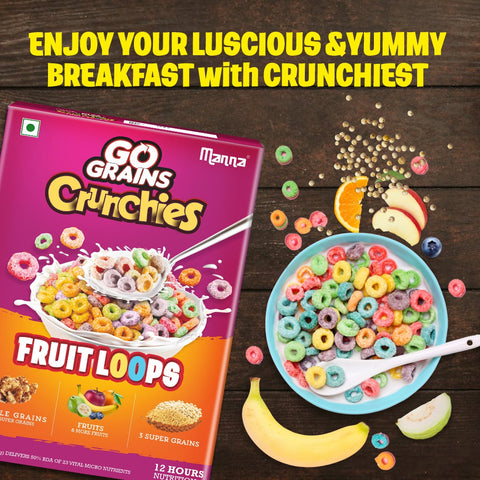 Go Grains Crunchies Fruit Loops 250g