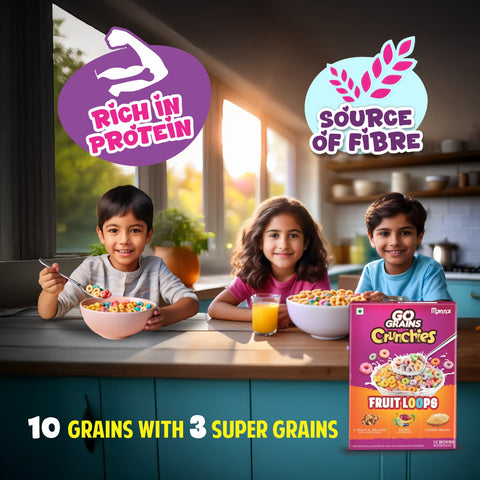 Go Grains Crunchies Fruit Loops 250g