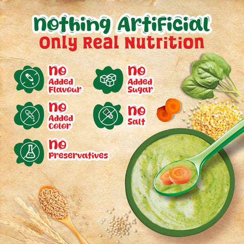 Health Mix Instant Baby Cereal Spinach, Carrot and Dal 200g