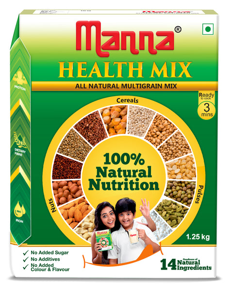 Manna Health Mix - 1.25kg | Multigrain Health Drink |100% Natural Nutrition | Sathu Maavu | Porridge Mix