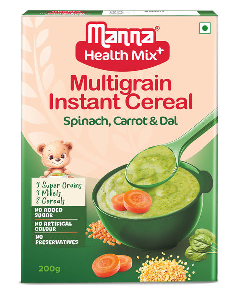 Manna Health Mix Instant Spinach, Carrot, Dal with Milk