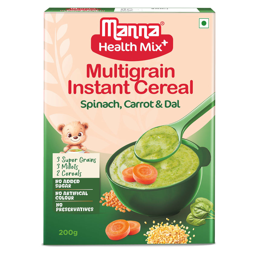 Health Mix Instant Baby Cereal Spinach, Carrot and Dal 200g – Manna Foods