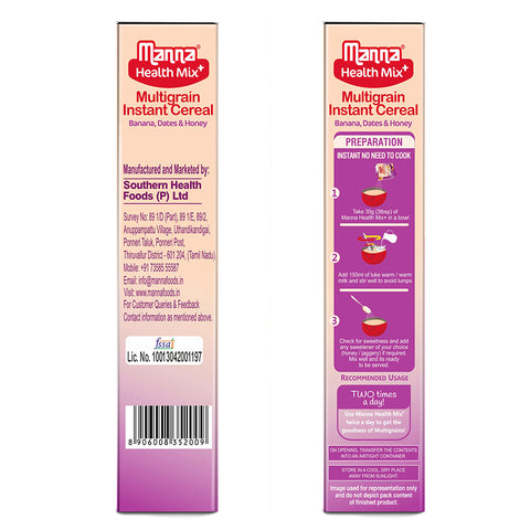 Health Mix Instant Baby Cereal Banana Date Powder and Honey 200g