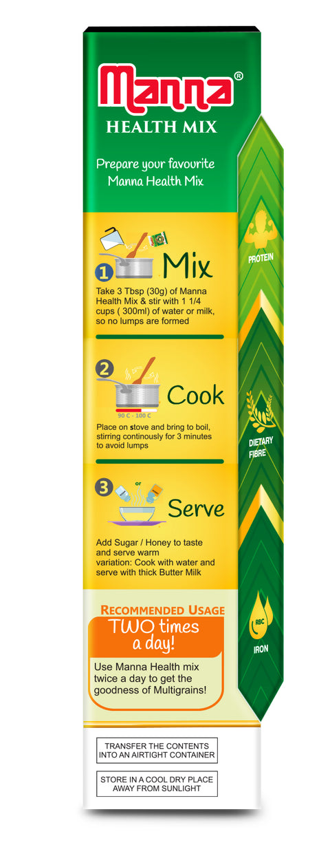 Manna Health Mix - 1.2kg | Multigrain Health Drink |100% Natural Nutrition | Sathu Maavu | Porridge Mix