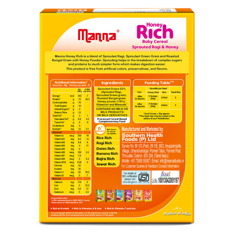 Baby Cereal Sprouted Ragi and Honey powder 6 months+ 200g