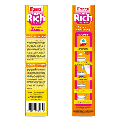 Baby Cereal Sprouted Ragi and Honey powder 6 months+ 200g