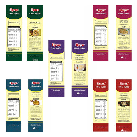 Millets Combo Pack of 5 with Proso (2.6 Kgs)