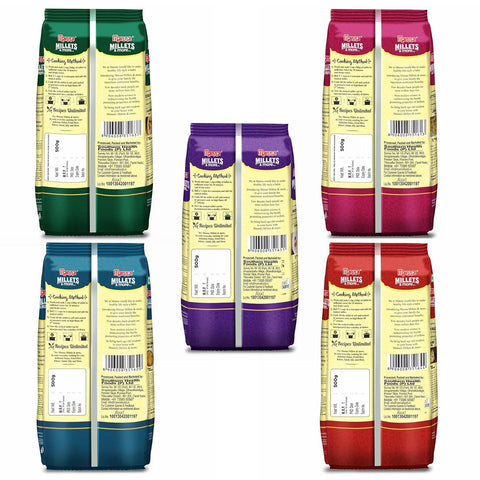 Millets Combo Pack of 5 with Proso (2.6 Kgs)