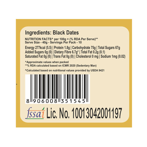 Black Dates 425g