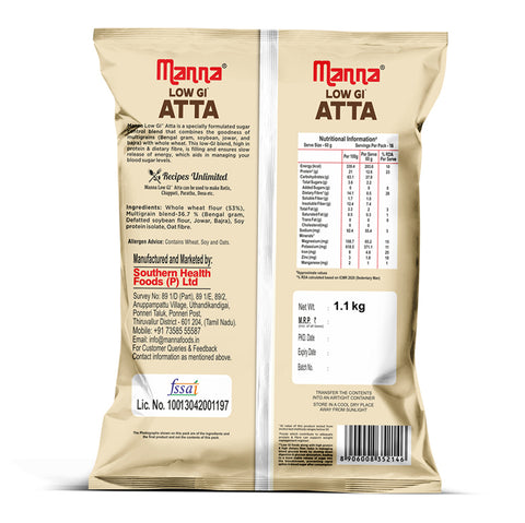 Low GI Atta 1.1 kg and Sattu 500g Combo