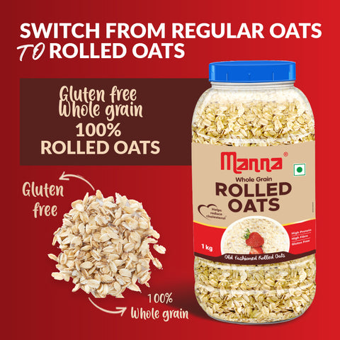 Rolled Oats 1 kg (Jar)