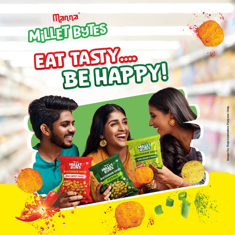 Millet Bytes Sour Cream & Onion 175g Pack of 5 and Masala Oats Classic 450g Combo
