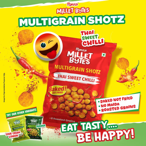 Millet Bytes Sour Cream & Onion 175g Pack of 5 and Masala Oats Classic 450g Combo