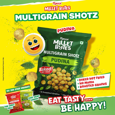Millet Bytes Pudina 175g Combo Pack of 5