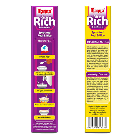 Baby Cereal  Sprouted Ragi and Rice 6 months+ 200g