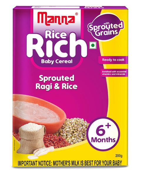 Baby Cereal  Sprouted Ragi and Rice 6 months+ 200g