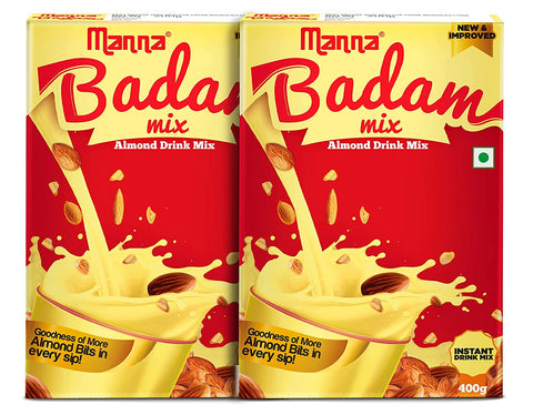 Badam Mix - Real bits of Badam - Instant Drink mix - Pack of 2 (800g)