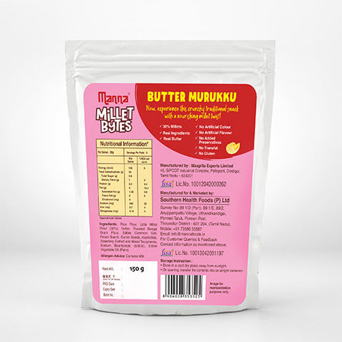 Millet Bytes- Butter Murukku | Snacks |150grams