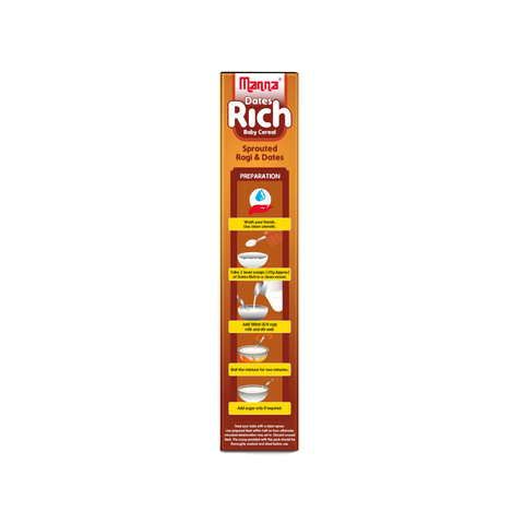 Dates Rich - Baby Food (6+Months) Sprouted Ragi with dates powder  - 100% Natural Health Mix(UAE)
