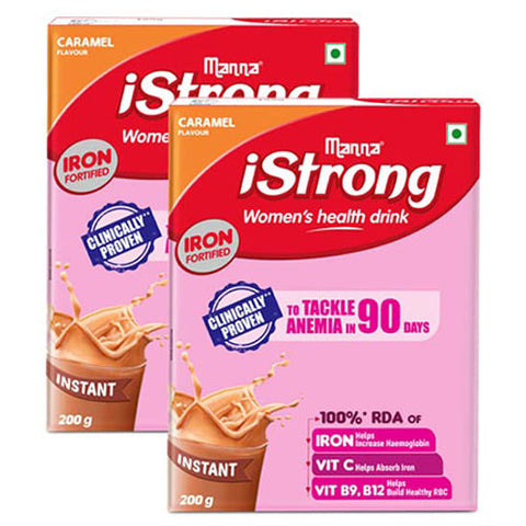 iStrong Women drink - Clinically Proven to Tackle Anemia in 90 Days.Caramel 400g