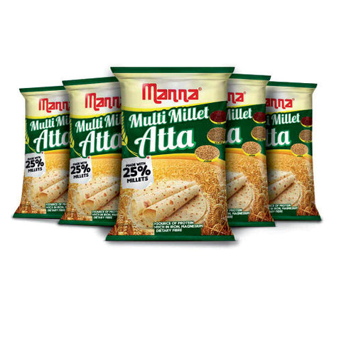 Multi Millet Atta - 25% millets I Diabetic friendly I Low GI I High protein & Fiber - 5kg