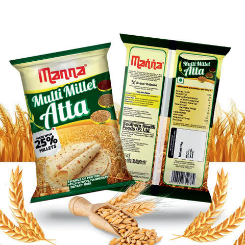 Multi Millet Atta - 25% millets I Diabetic friendly I Low GI I High protein & Fiber - 1kg