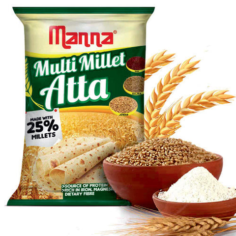 Multi Millet Atta - 25% millets I Diabetic friendly I Low GI I High protein & Fiber - 1kg