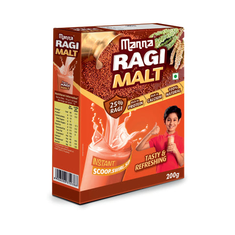 Ragi Malt - 25% Ragi - 100% Natural - Rich in protein & calcium