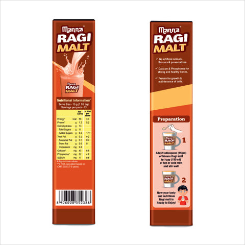 Ragi Malt - 25% Ragi - 100% Natural - Rich in protein & calcium