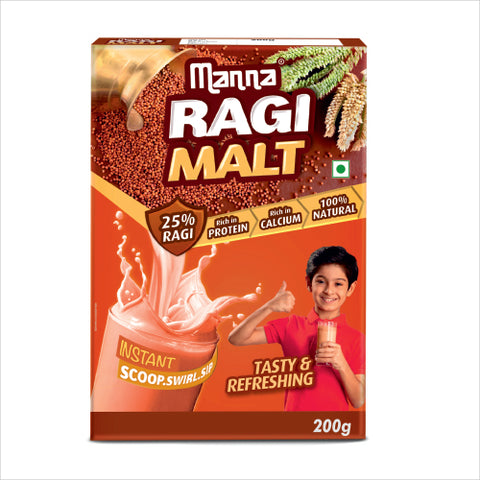 Ragi Malt - 25% Ragi - 100% Natural - Rich in protein & calcium