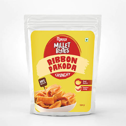 Millet Bytes - Ribbon Pakoda | Snacks | Pack of 2 - 300g