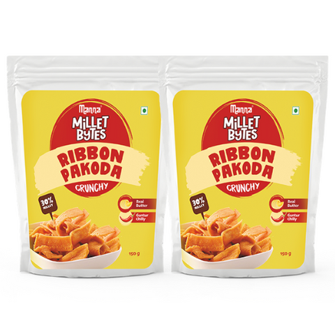 Millet Bytes - Ribbon Pakoda | Snacks | Pack of 2 - 300g