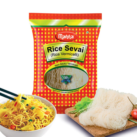 Rice Sevai - 100% Natural - Non-sticky vermicelli - Pack of 2 - 1000g