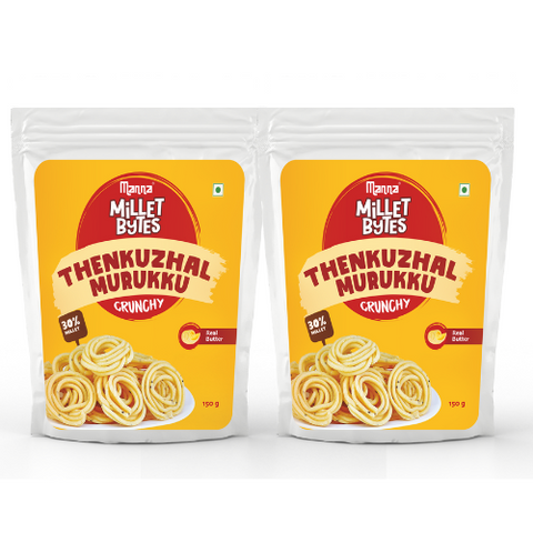 Millet Bytes- Thenkuzhal Murukku | Pack of 2 - 300g
