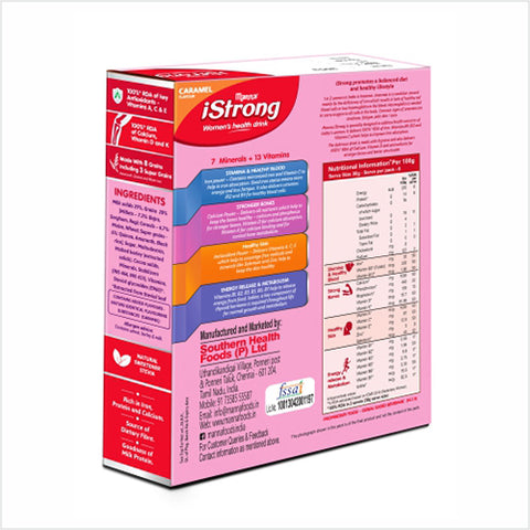 iStrong Women drink -  Clinically Proven to Tackle Anemia in 90 Days - Caramel Flavour 200g