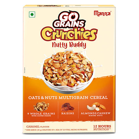 Oats & nuts Multigrain Cereal for kids - Real nuts Caramel flavour - 300g